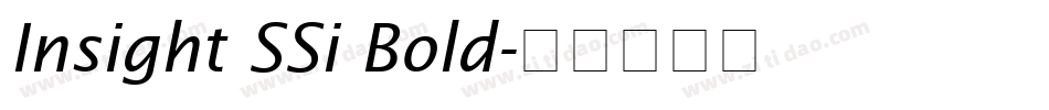 Insight SSi Bold字体转换